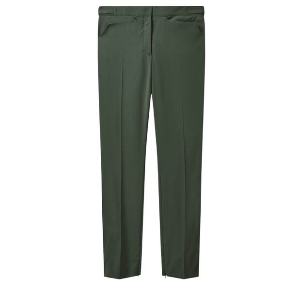 NWT Women's COS Straight Leg Wool Trousers in Dark Green - Picture 1 of 9